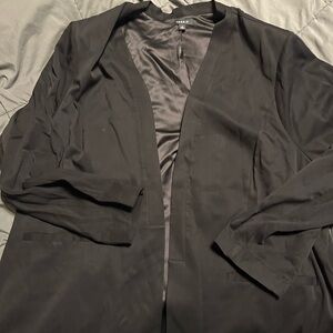 Plus Size Black Lined Blazer - Torrid - Size 4X - Shoulder Padded